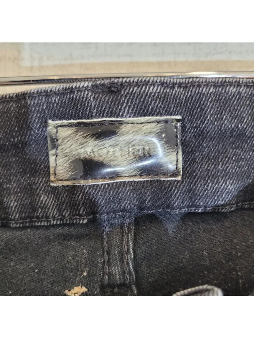 Mother The Looker Jeans Womens 24 Black Cat Got Your Tongue Wash Stretch Denim - Picture 5 of 14